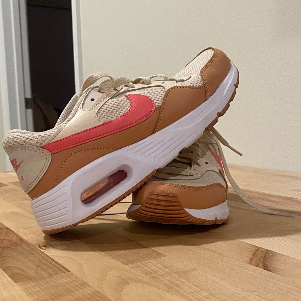 Nike Women's Tan and Coral Sneakers